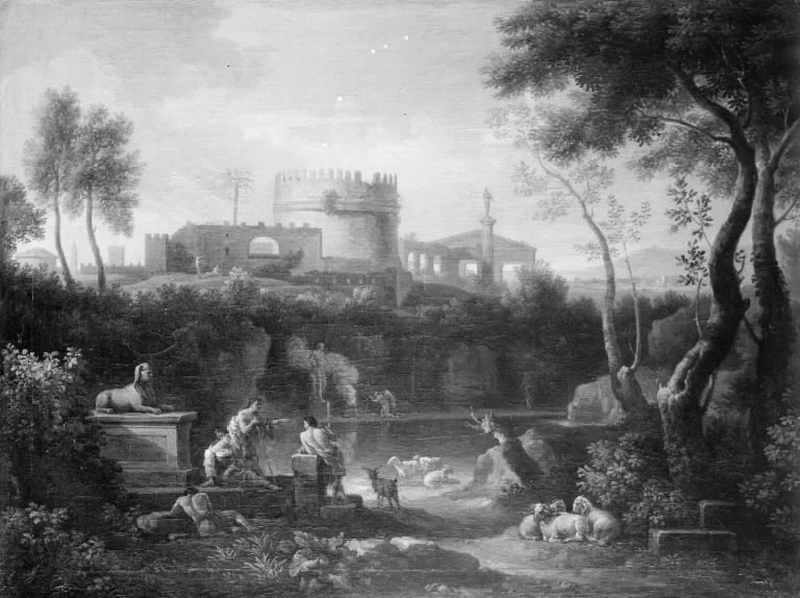 Paesaggio con la Tomba di Cecilia Metella - Statens Museum for Kunst
